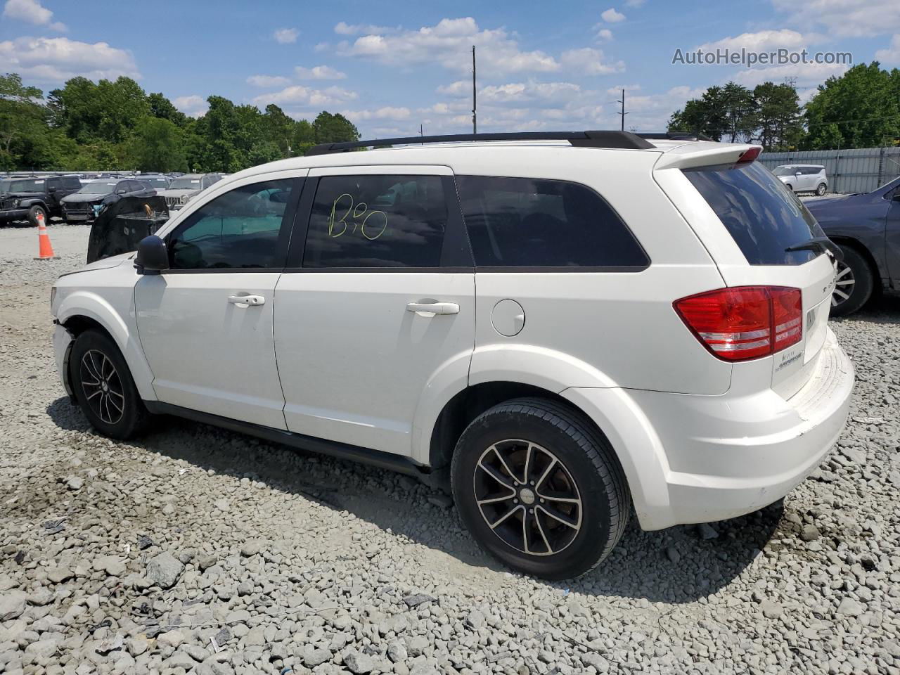 2017 Dodge Journey Se White vin: 3C4PDCAB9HT707410