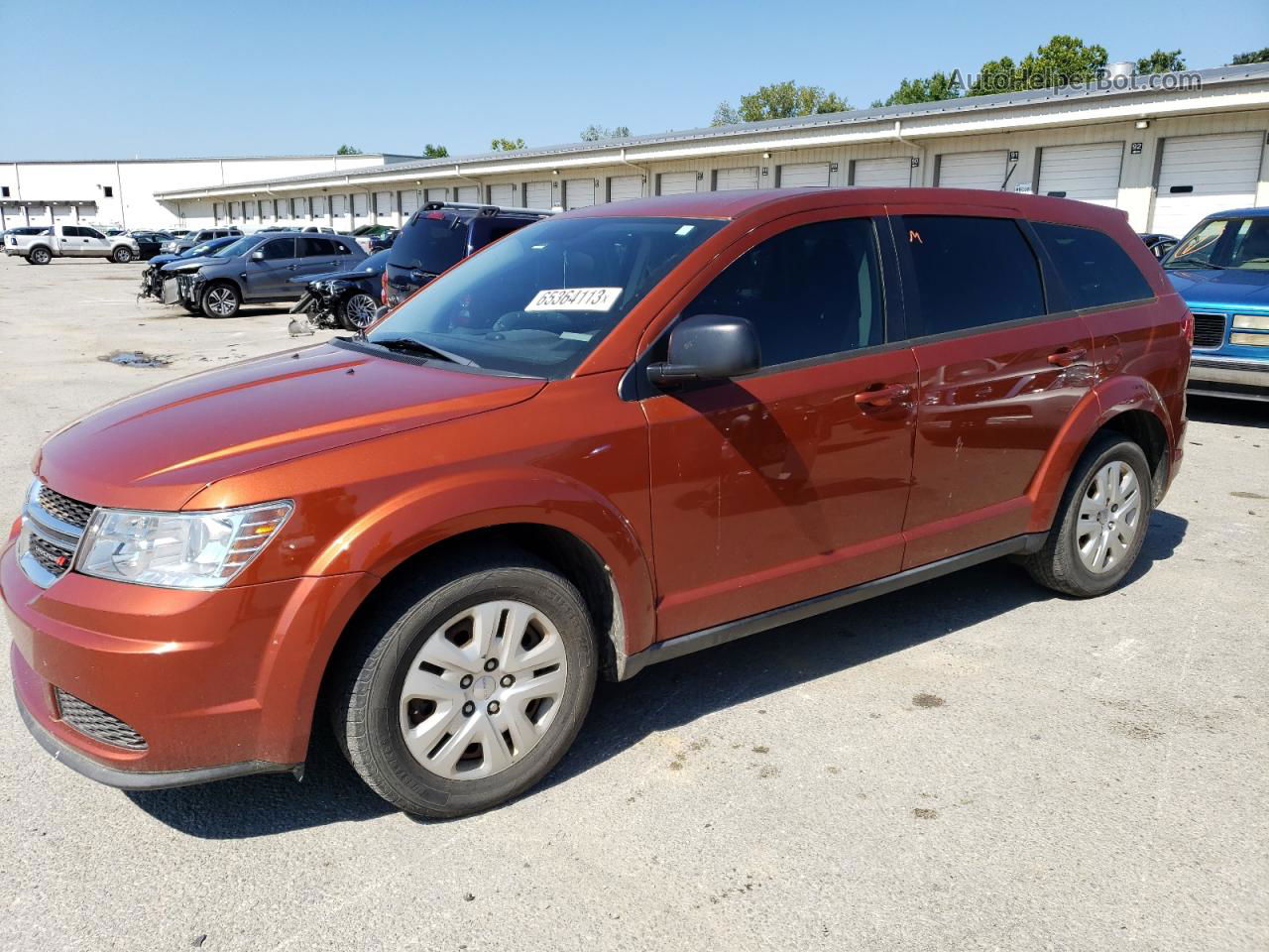 2014 Dodge Journey Se Orange vin: 3C4PDCABXET117311