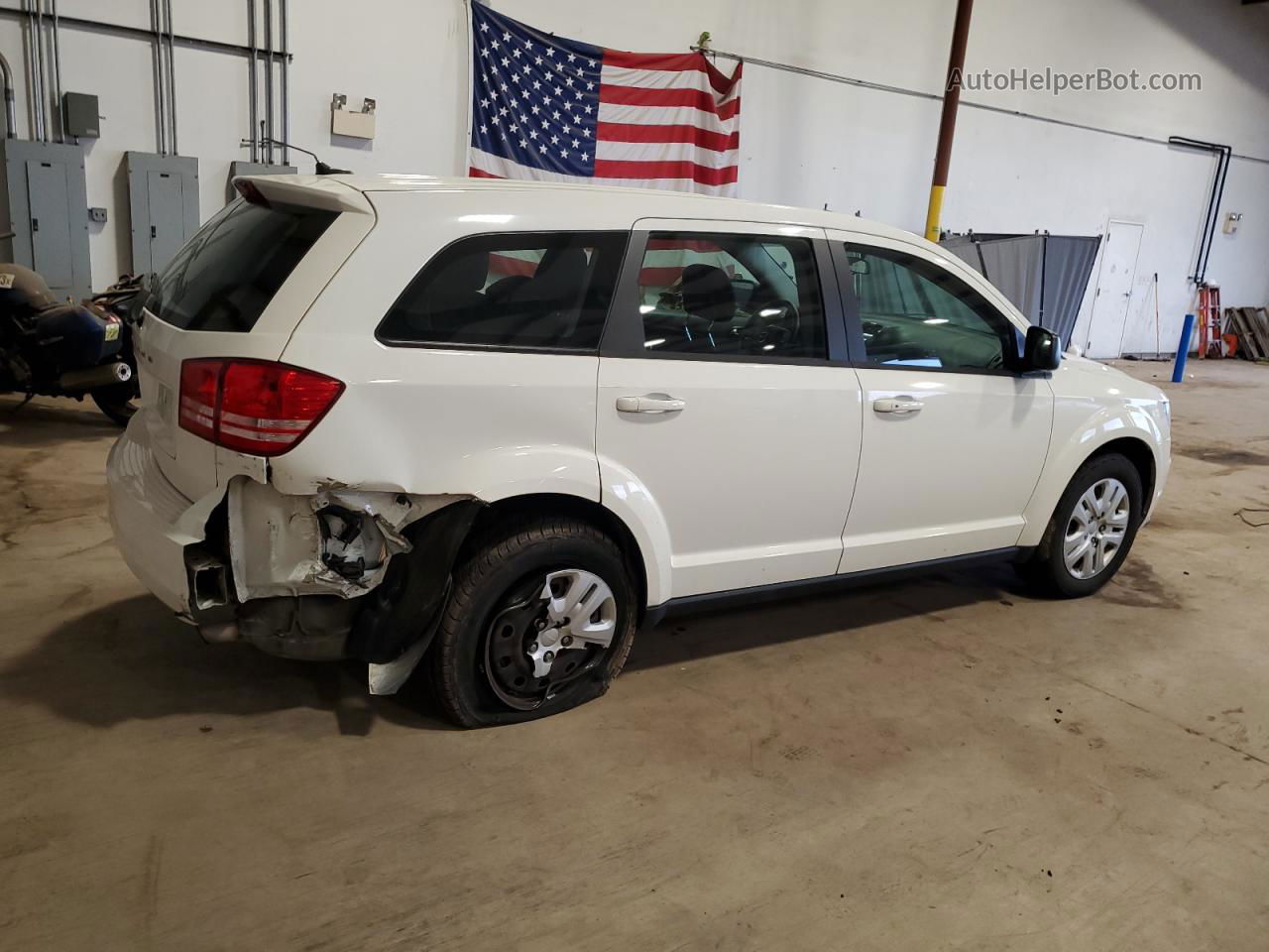 2015 Dodge Journey Se White vin: 3C4PDCABXFT630768