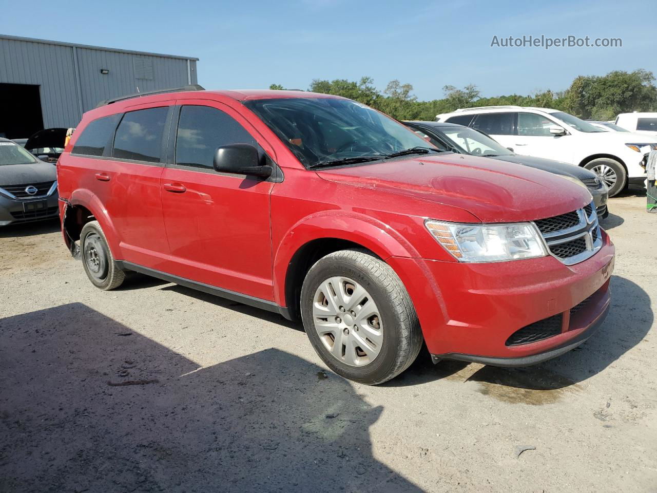 2017 Dodge Journey Se Бордовый vin: 3C4PDCABXHT538210