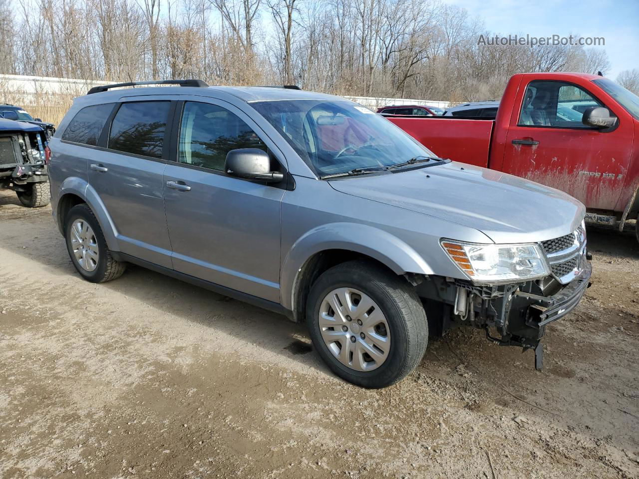 2017 Dodge Journey Se Gray vin: 3C4PDCABXHT670397