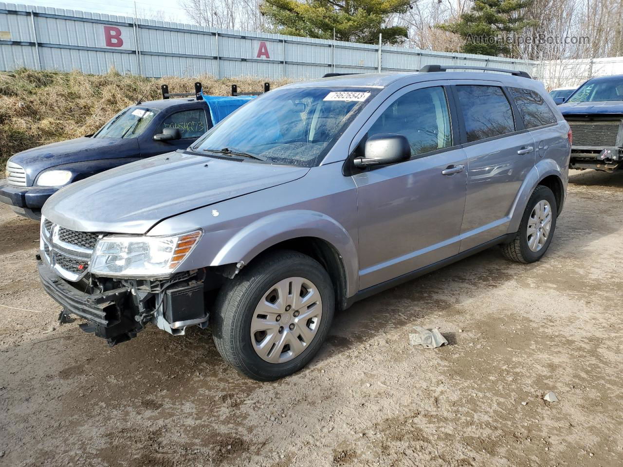 2017 Dodge Journey Se Gray vin: 3C4PDCABXHT670397