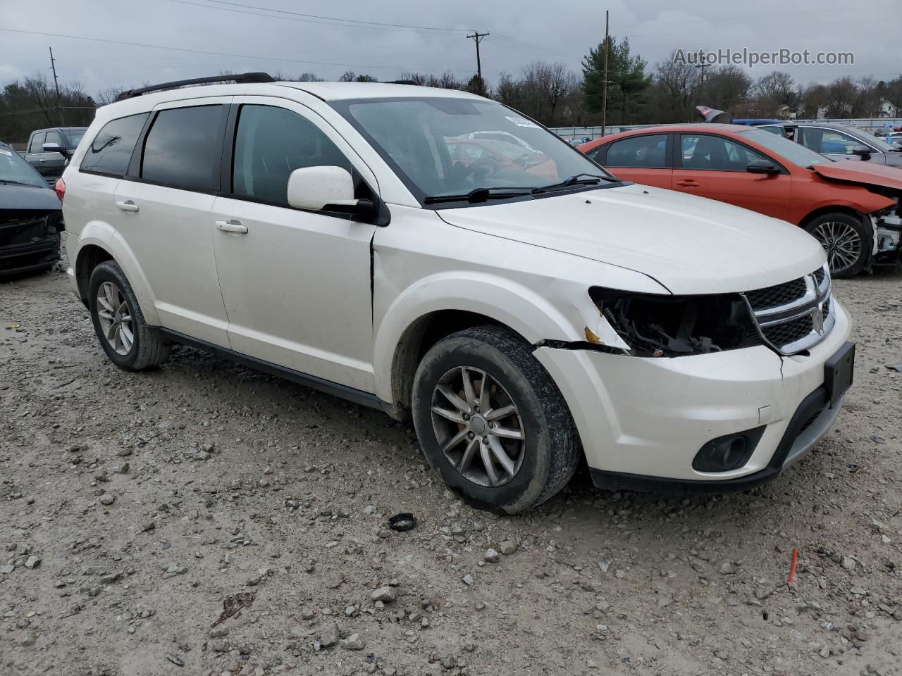 2016 Dodge Journey Sxt White vin: 3C4PDCBB1GT191783