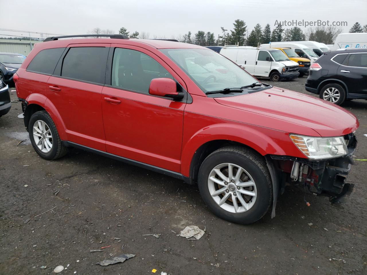 2016 Dodge Journey Sxt Red vin: 3C4PDCBB2GT128014