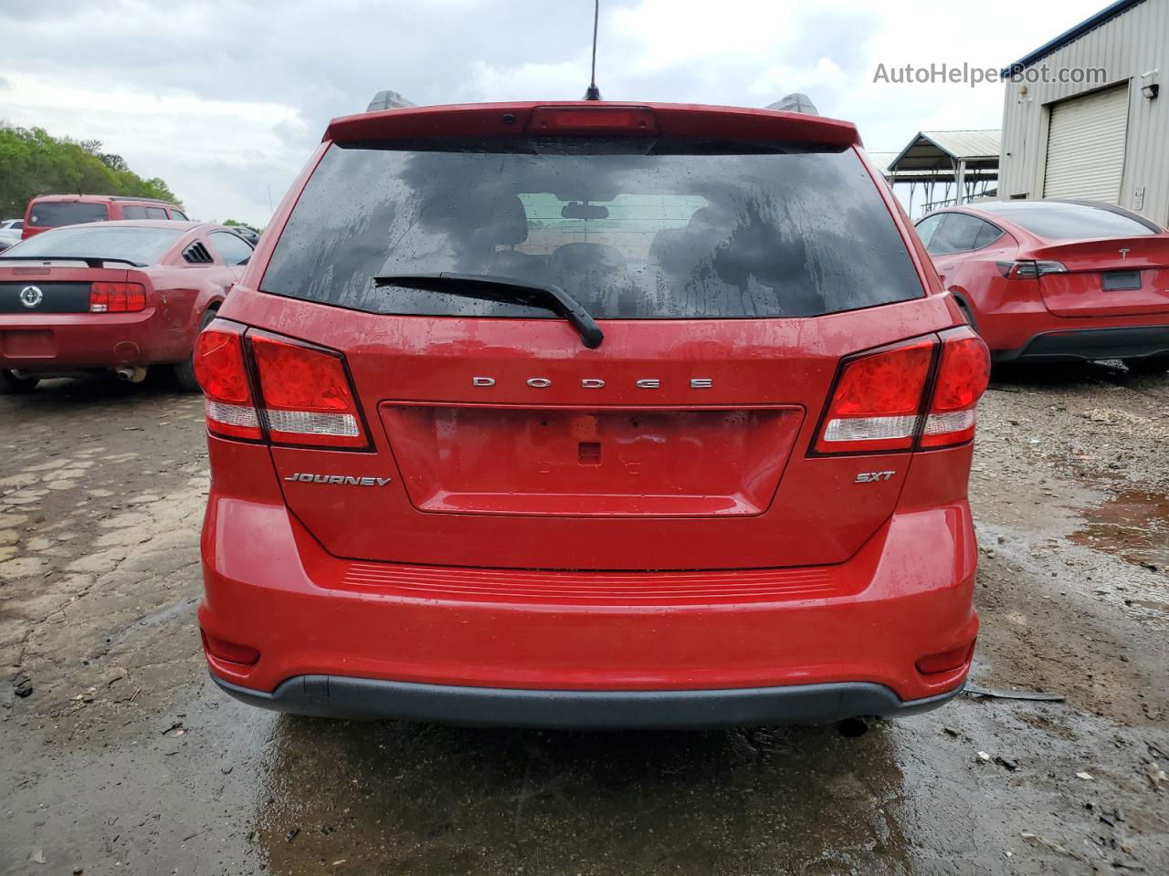 2014 Dodge Journey Sxt Red vin: 3C4PDCBB3ET180684