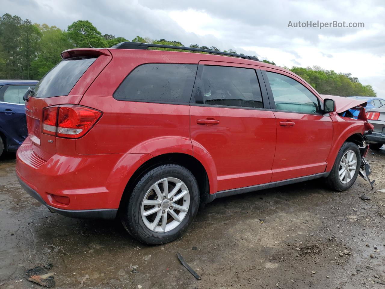 2014 Dodge Journey Sxt Red vin: 3C4PDCBB3ET180684