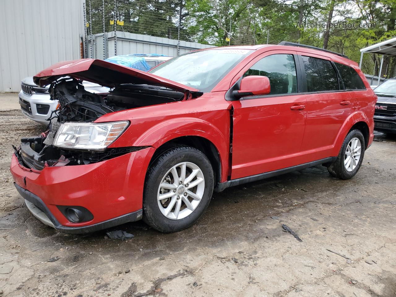 2014 Dodge Journey Sxt Red vin: 3C4PDCBB3ET180684