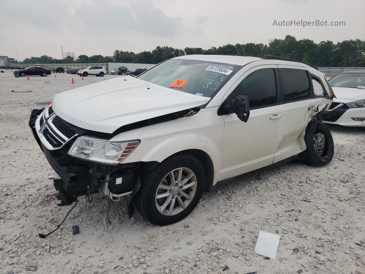 2015 Dodge Journey Sxt Белый vin: 3C4PDCBB6FT692134