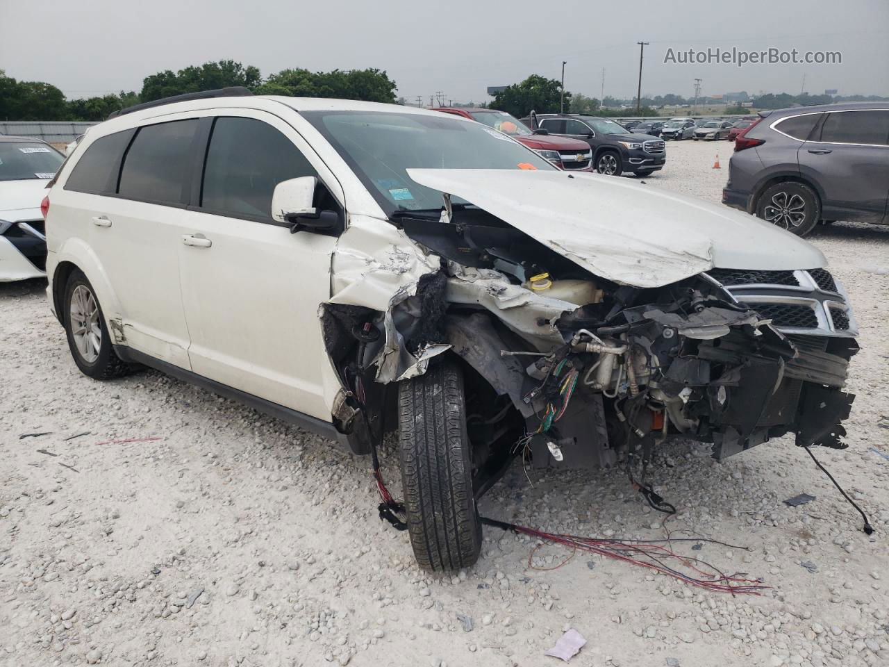 2015 Dodge Journey Sxt White vin: 3C4PDCBB6FT692134