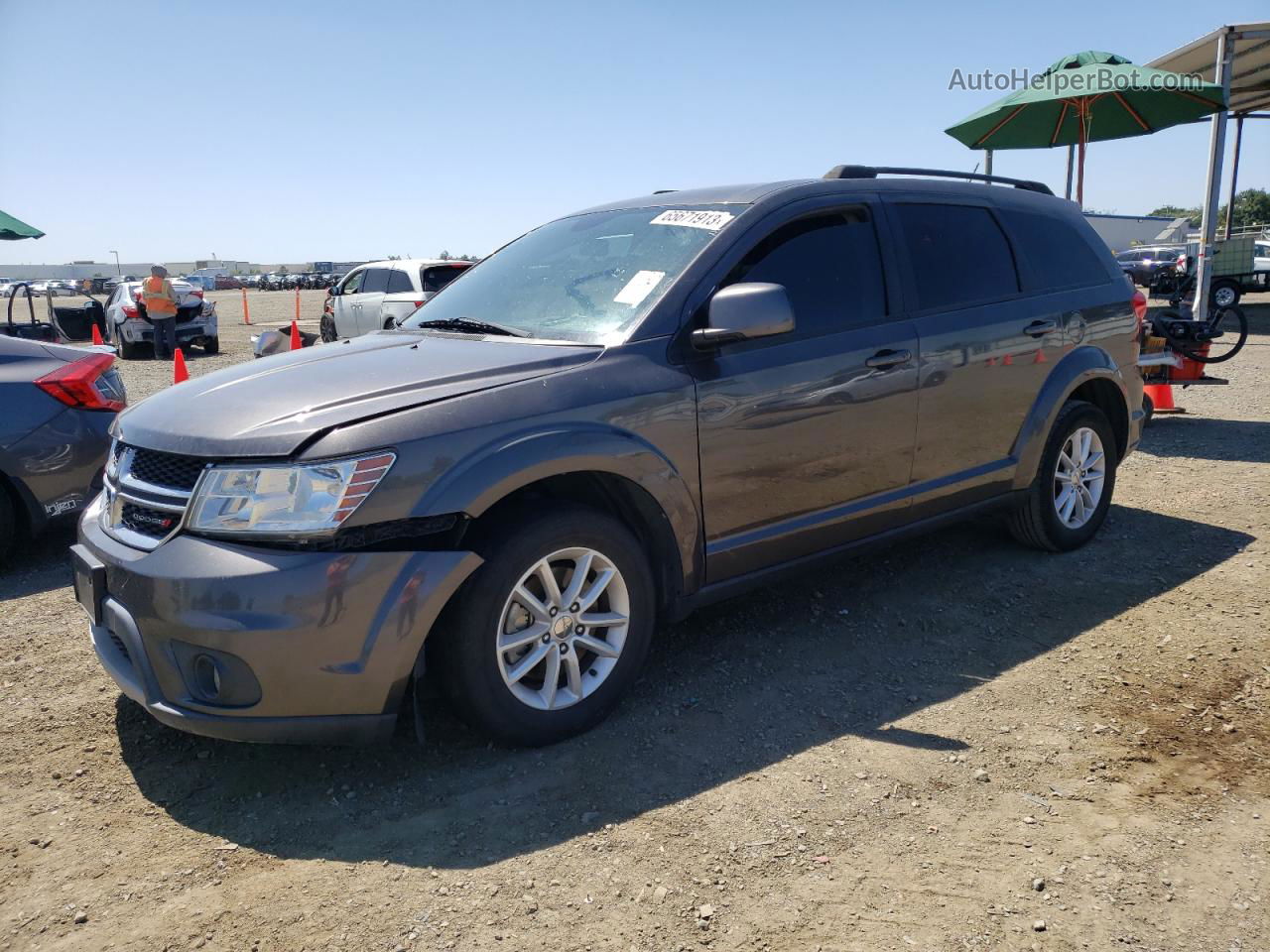 2017 Dodge Journey Sxt Gray vin: 3C4PDCBB8HT612822