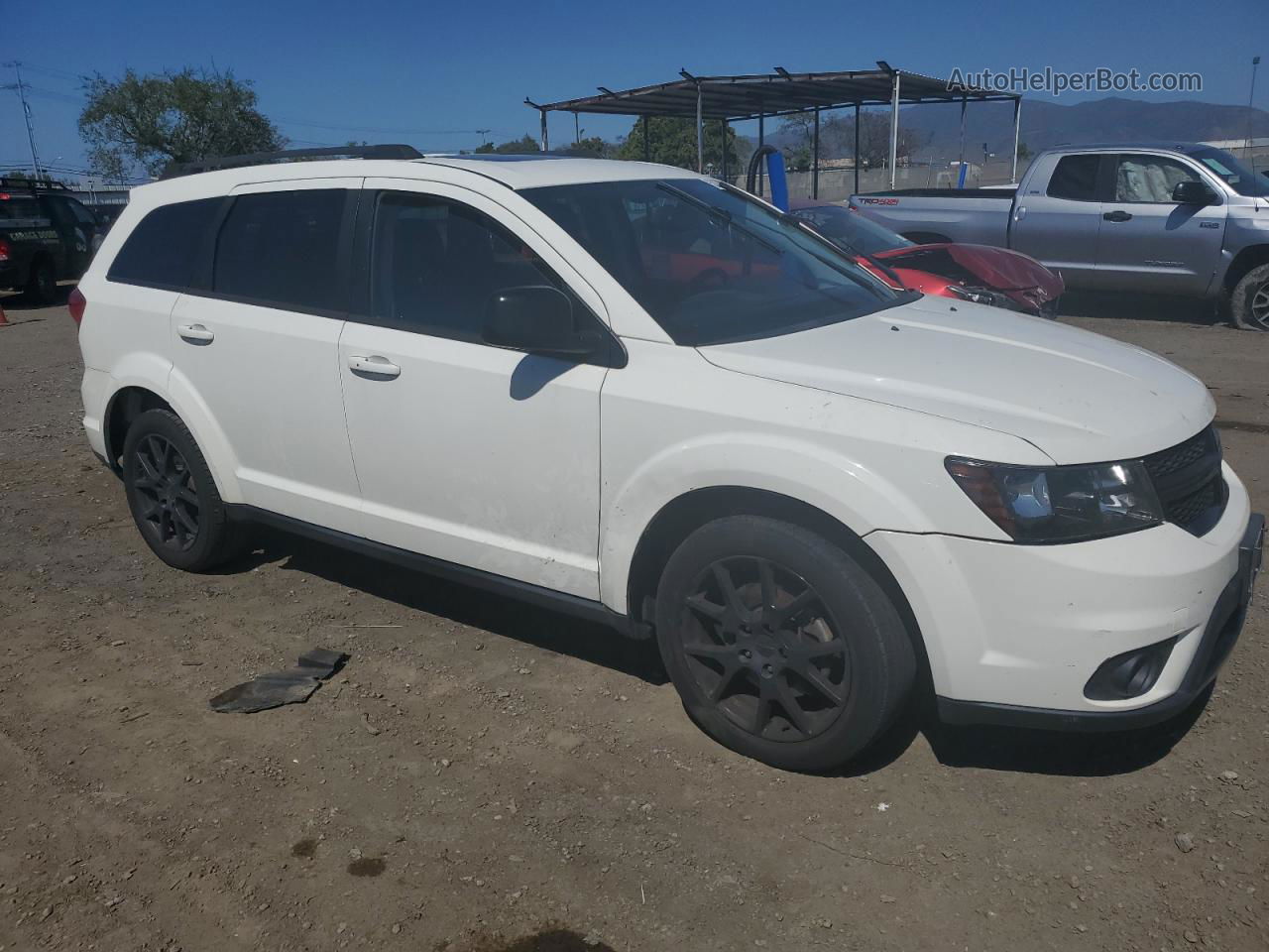 2014 Dodge Journey Sxt White vin: 3C4PDCBB9ET120862