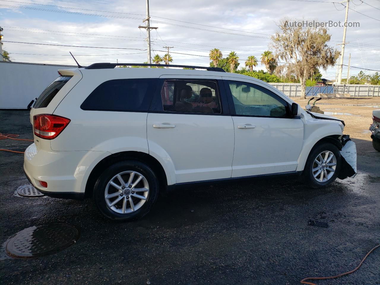 2014 Dodge Journey Sxt White vin: 3C4PDCBB9ET280210