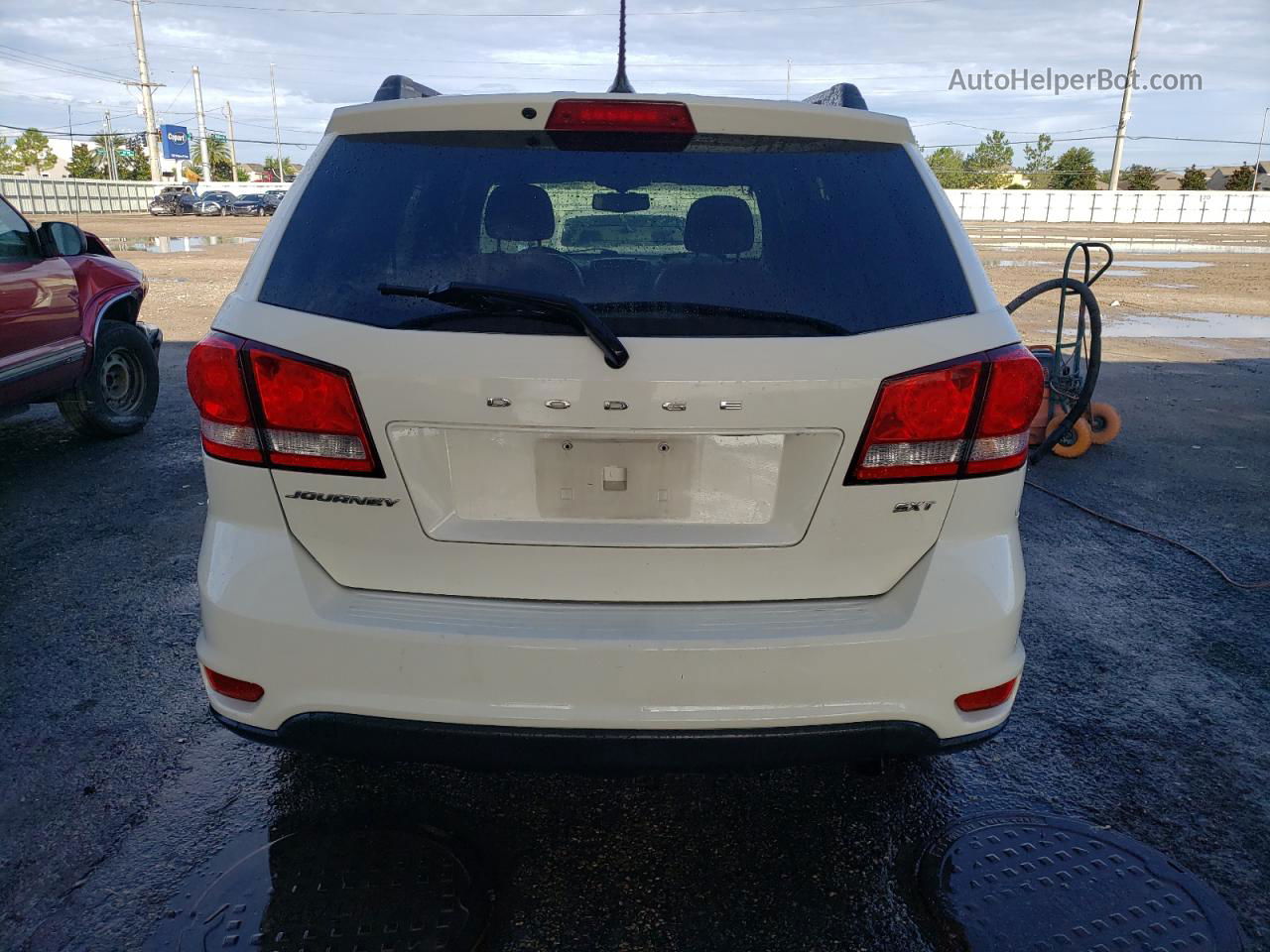 2014 Dodge Journey Sxt White vin: 3C4PDCBB9ET280210