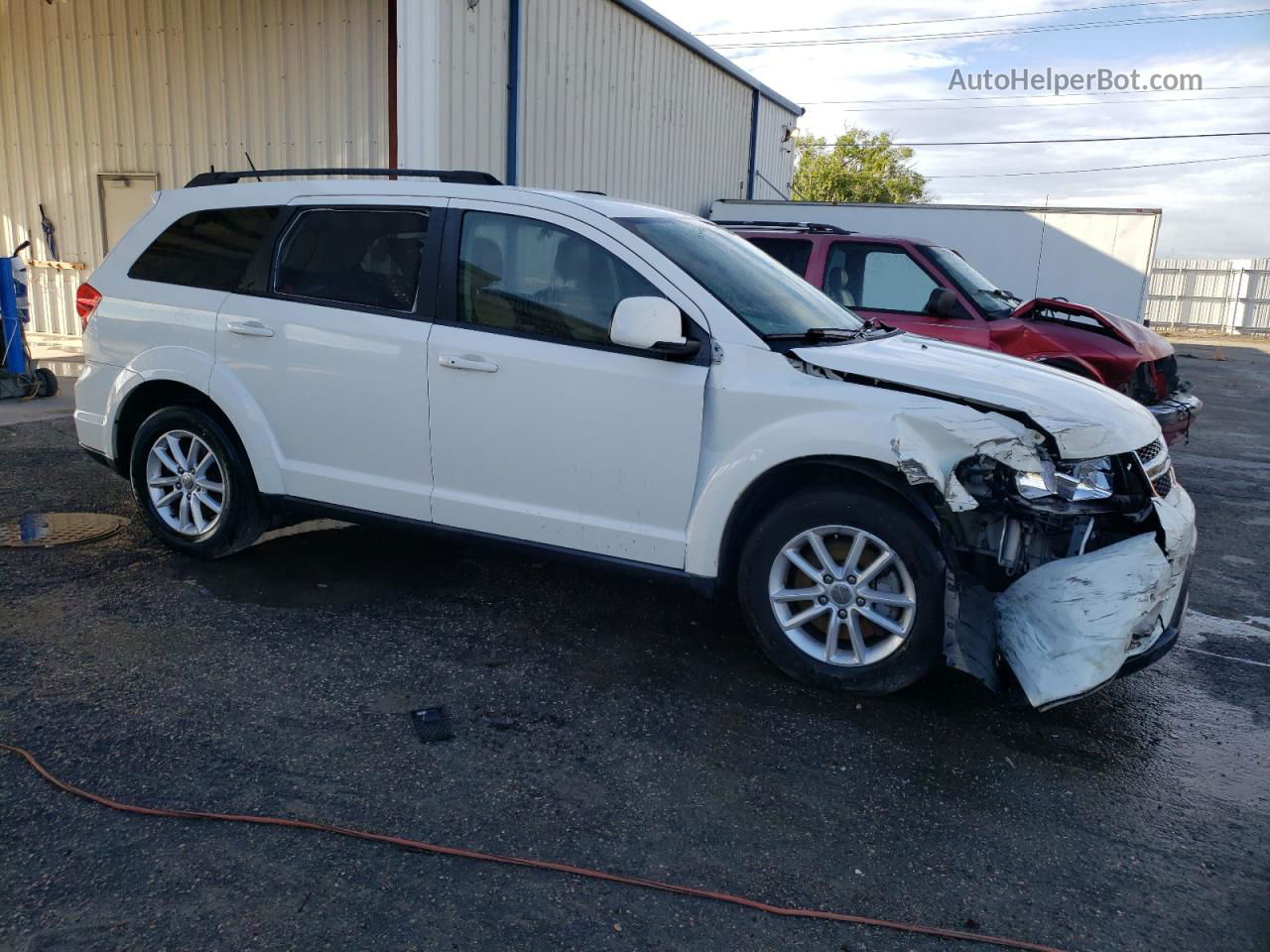 2014 Dodge Journey Sxt White vin: 3C4PDCBB9ET280210