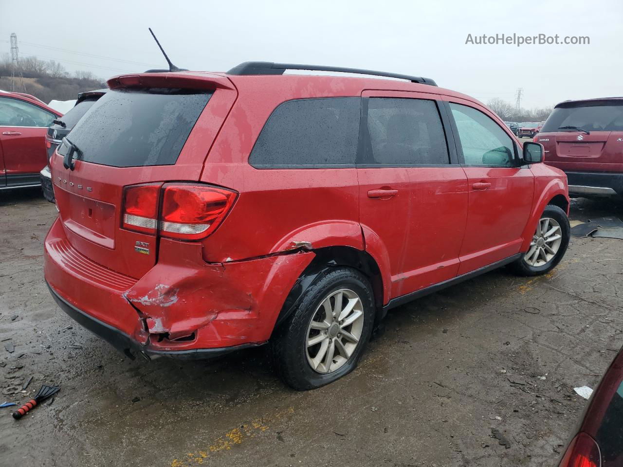 2015 Dodge Journey Sxt Красный vin: 3C4PDCBG0FT726967