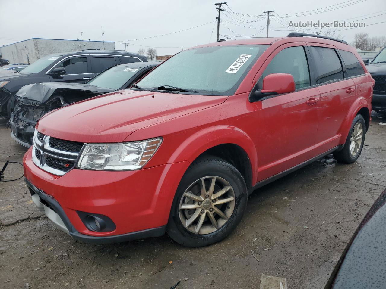 2015 Dodge Journey Sxt Red vin: 3C4PDCBG0FT726967