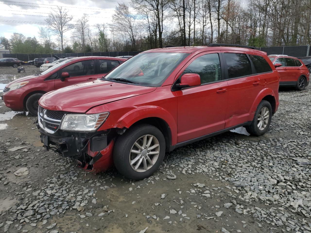 2017 Dodge Journey Sxt Red vin: 3C4PDCBG0HT530918