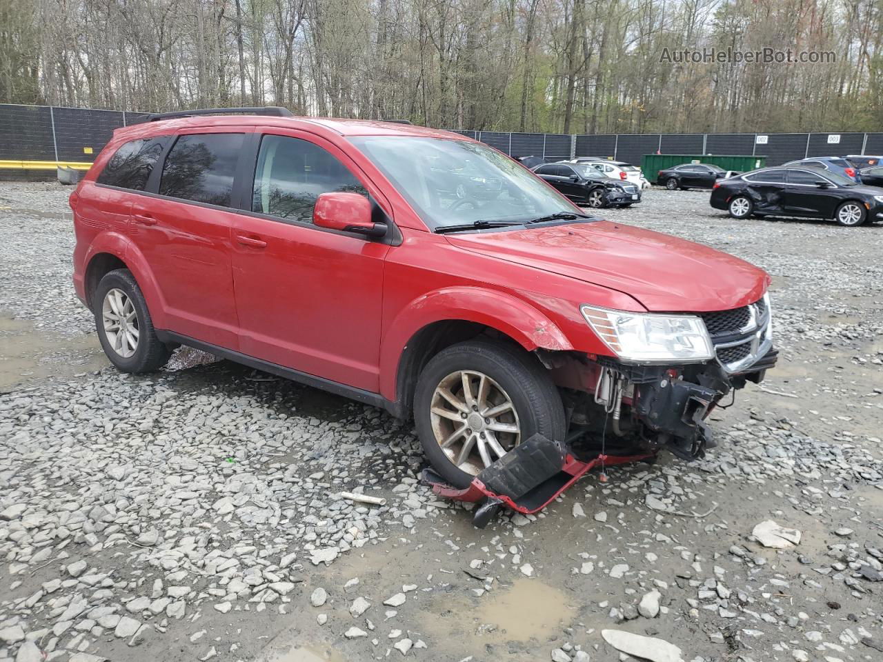 2017 Dodge Journey Sxt Red vin: 3C4PDCBG0HT530918