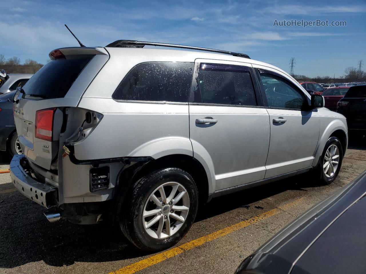 2014 Dodge Journey Sxt Серебряный vin: 3C4PDCBG1ET107941