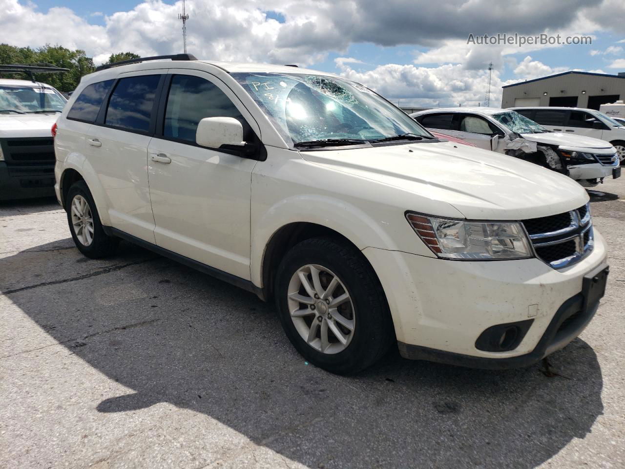 2014 Dodge Journey Sxt White vin: 3C4PDCBG1ET142611