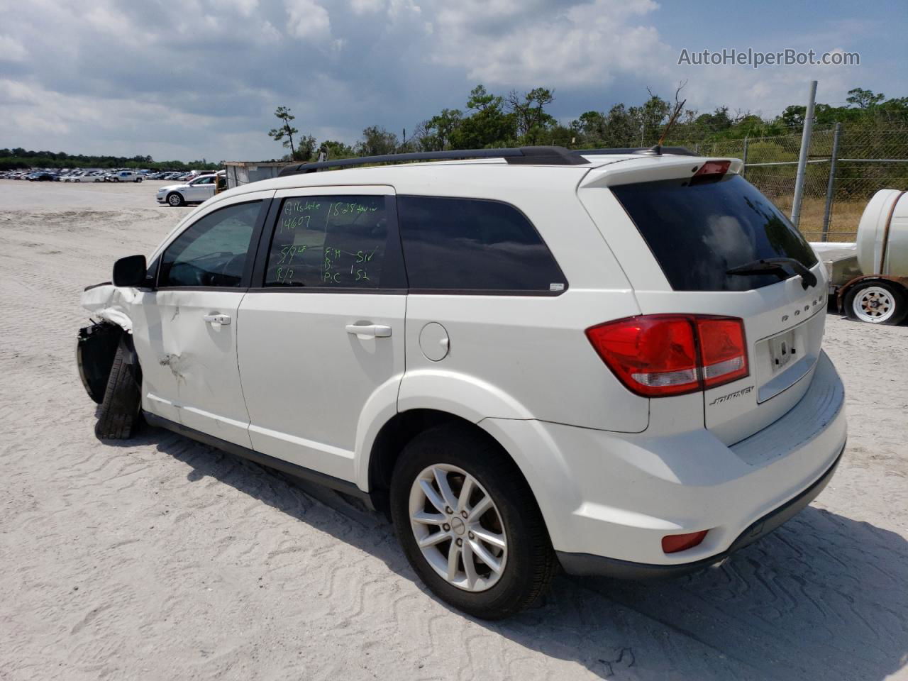 2014 Dodge Journey Sxt White vin: 3C4PDCBG1ET303653