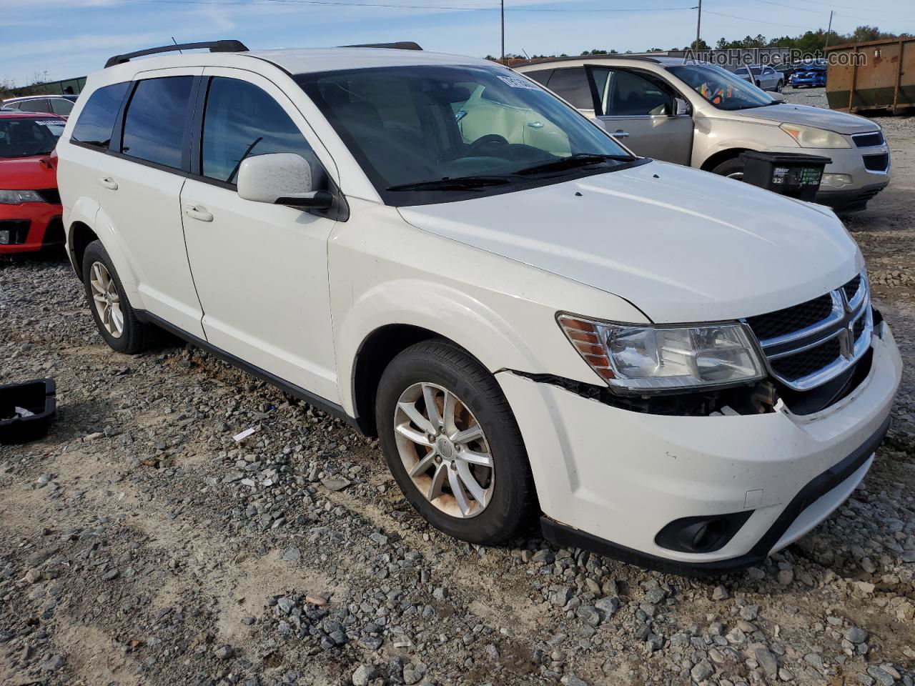 2015 Dodge Journey Sxt Белый vin: 3C4PDCBG1FT627932