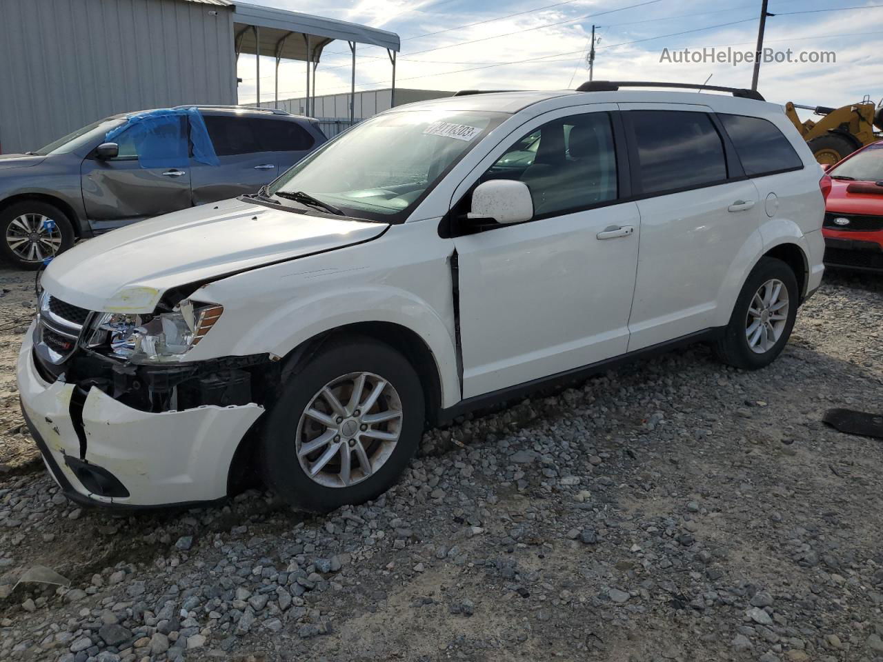 2015 Dodge Journey Sxt Белый vin: 3C4PDCBG1FT627932