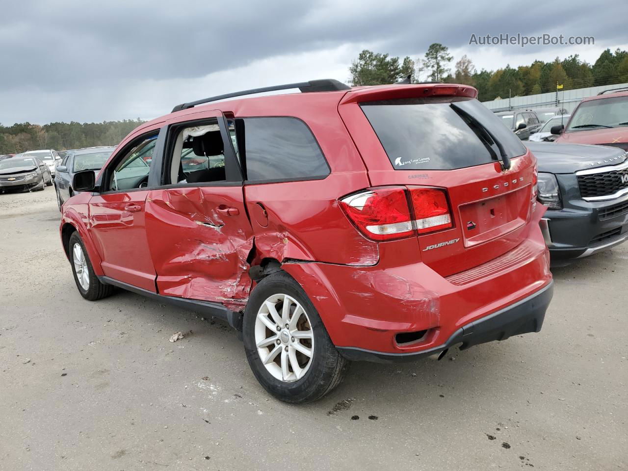 2015 Dodge Journey Sxt Red vin: 3C4PDCBG1FT743504