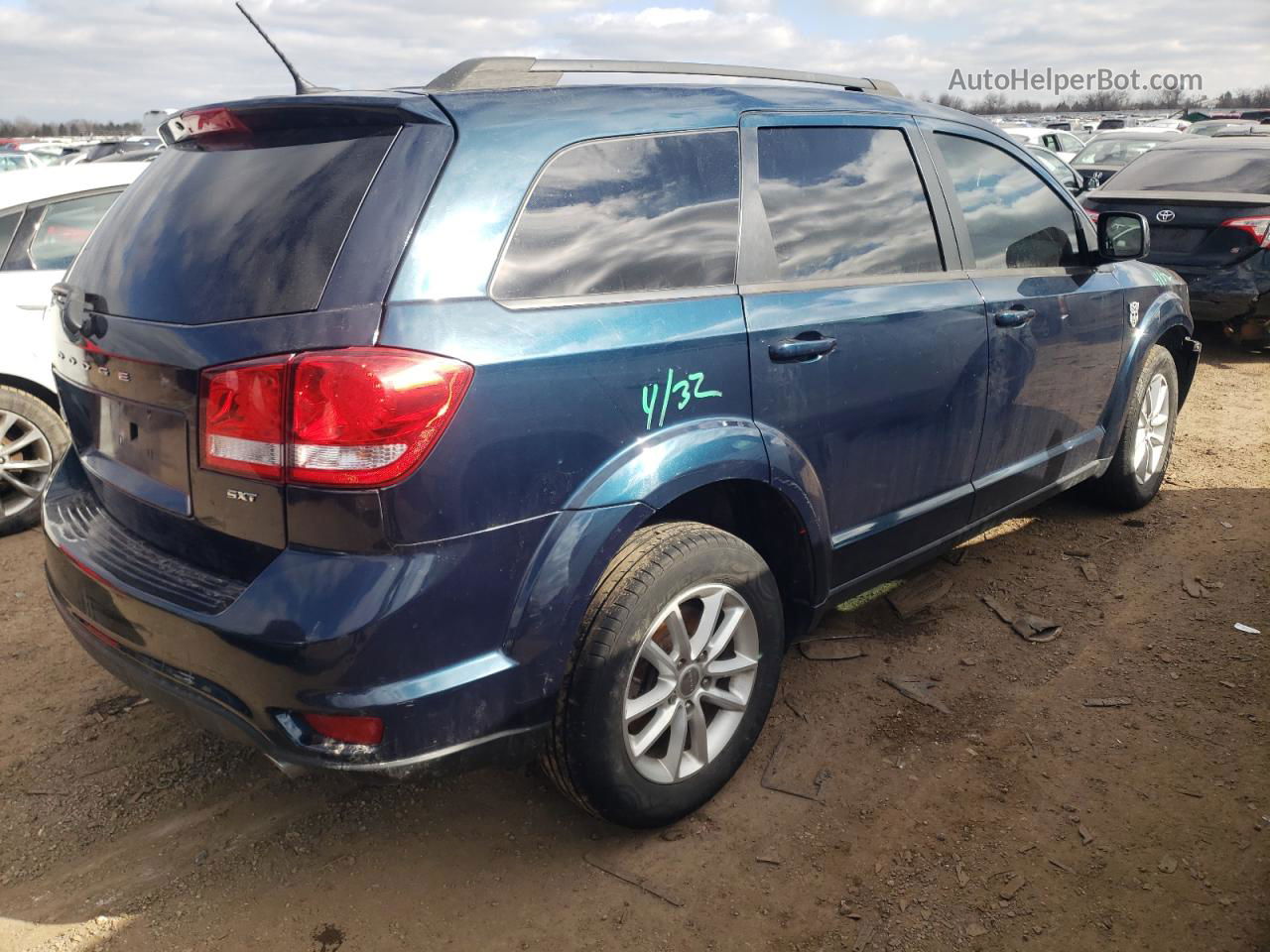 2014 Dodge Journey Sxt Blue vin: 3C4PDCBG2ET120889