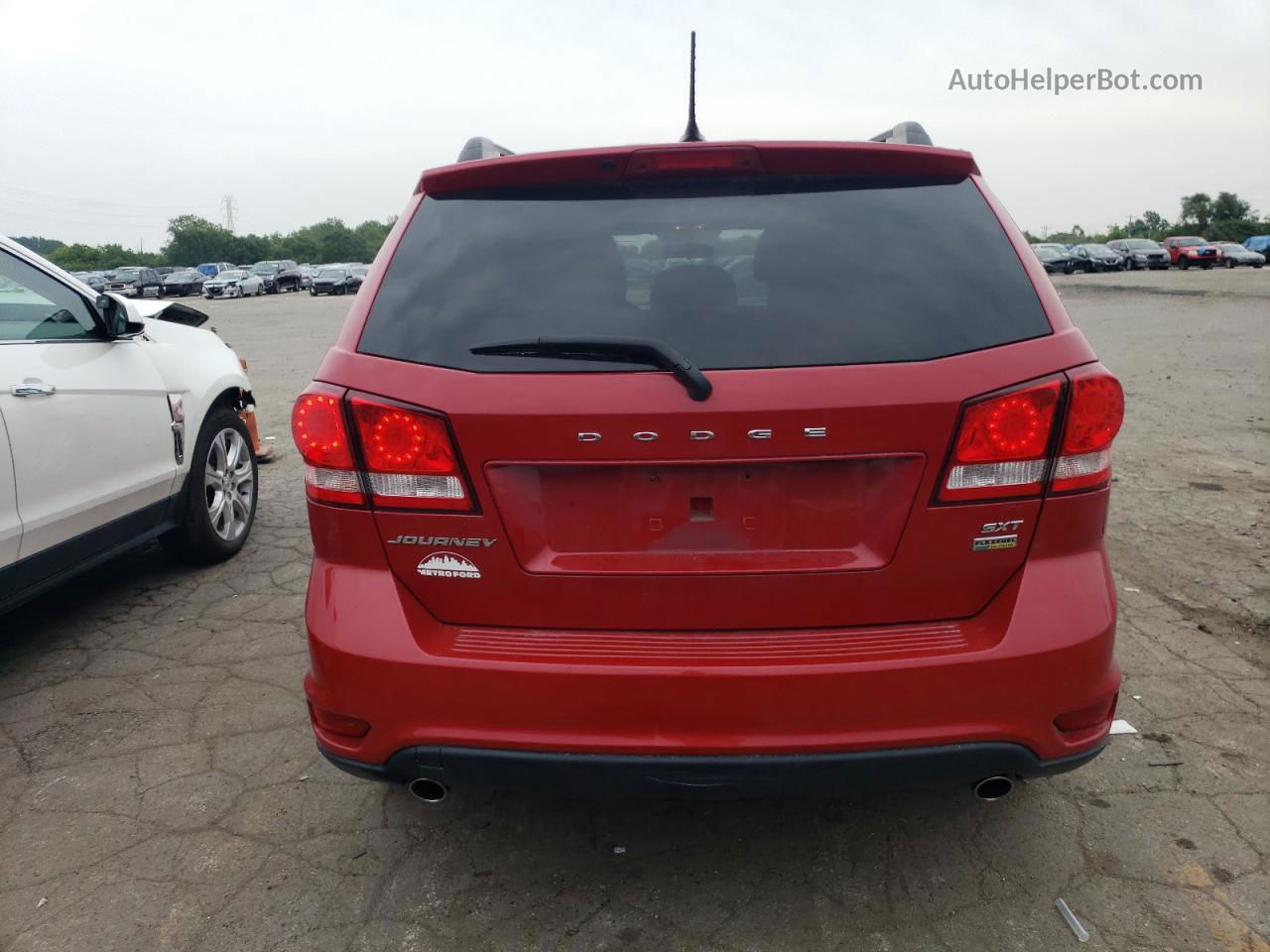 2014 Dodge Journey Sxt Red vin: 3C4PDCBG2ET229868