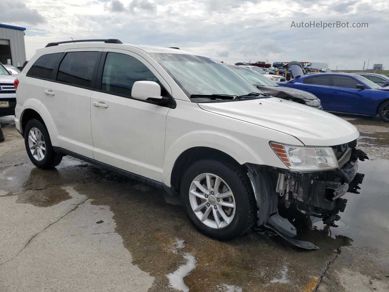 2015 Dodge Journey Sxt White vin: 3C4PDCBG2FT627650