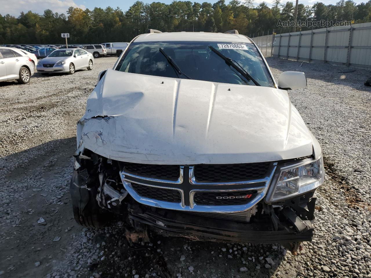 2015 Dodge Journey Sxt White vin: 3C4PDCBG2FT627695