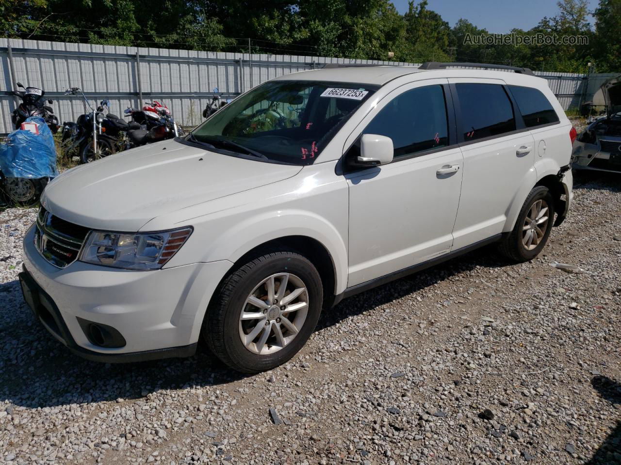 2015 Dodge Journey Sxt White vin: 3C4PDCBG3FT556541