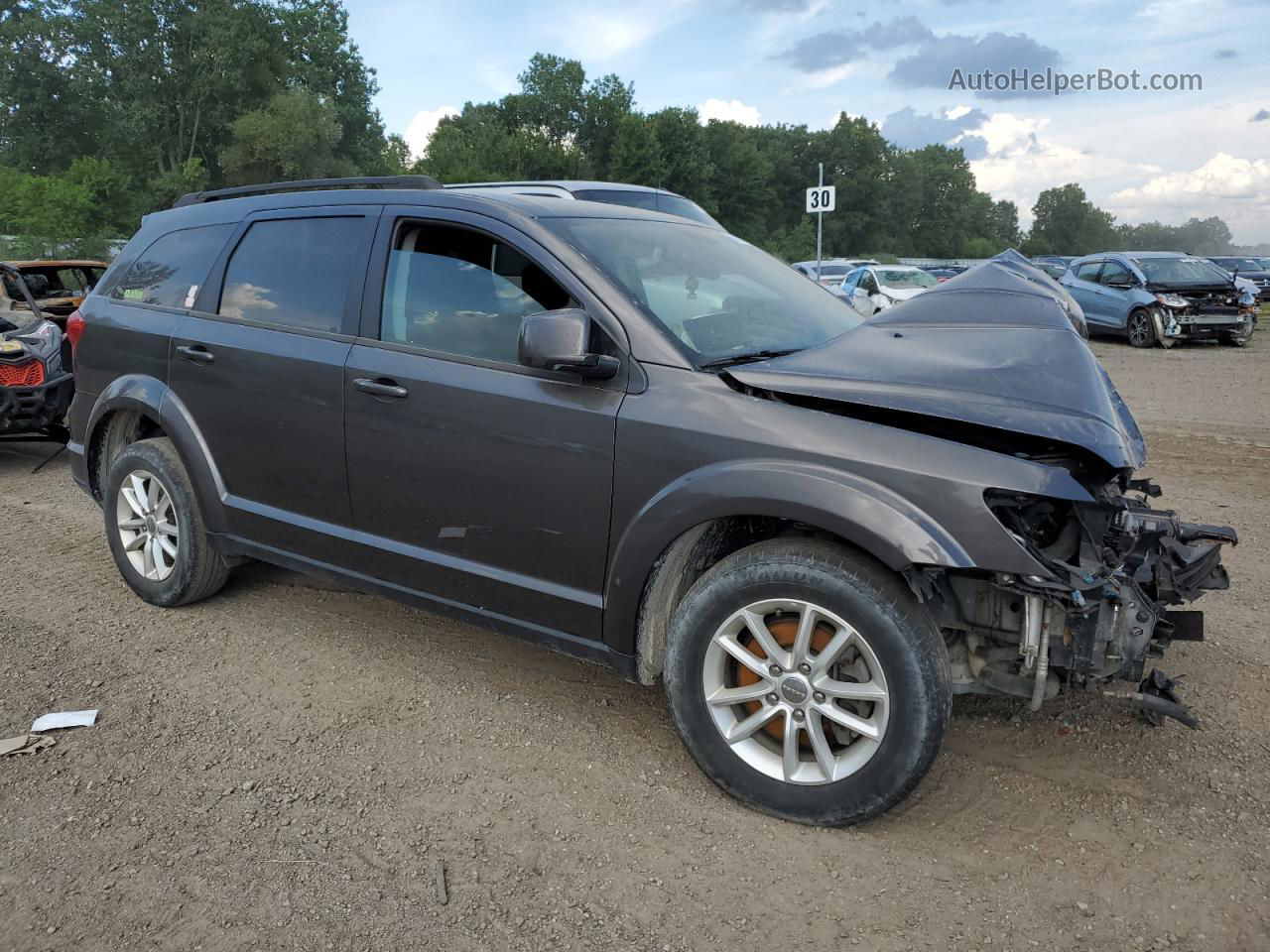 2015 Dodge Journey Sxt Gray vin: 3C4PDCBG3FT560783