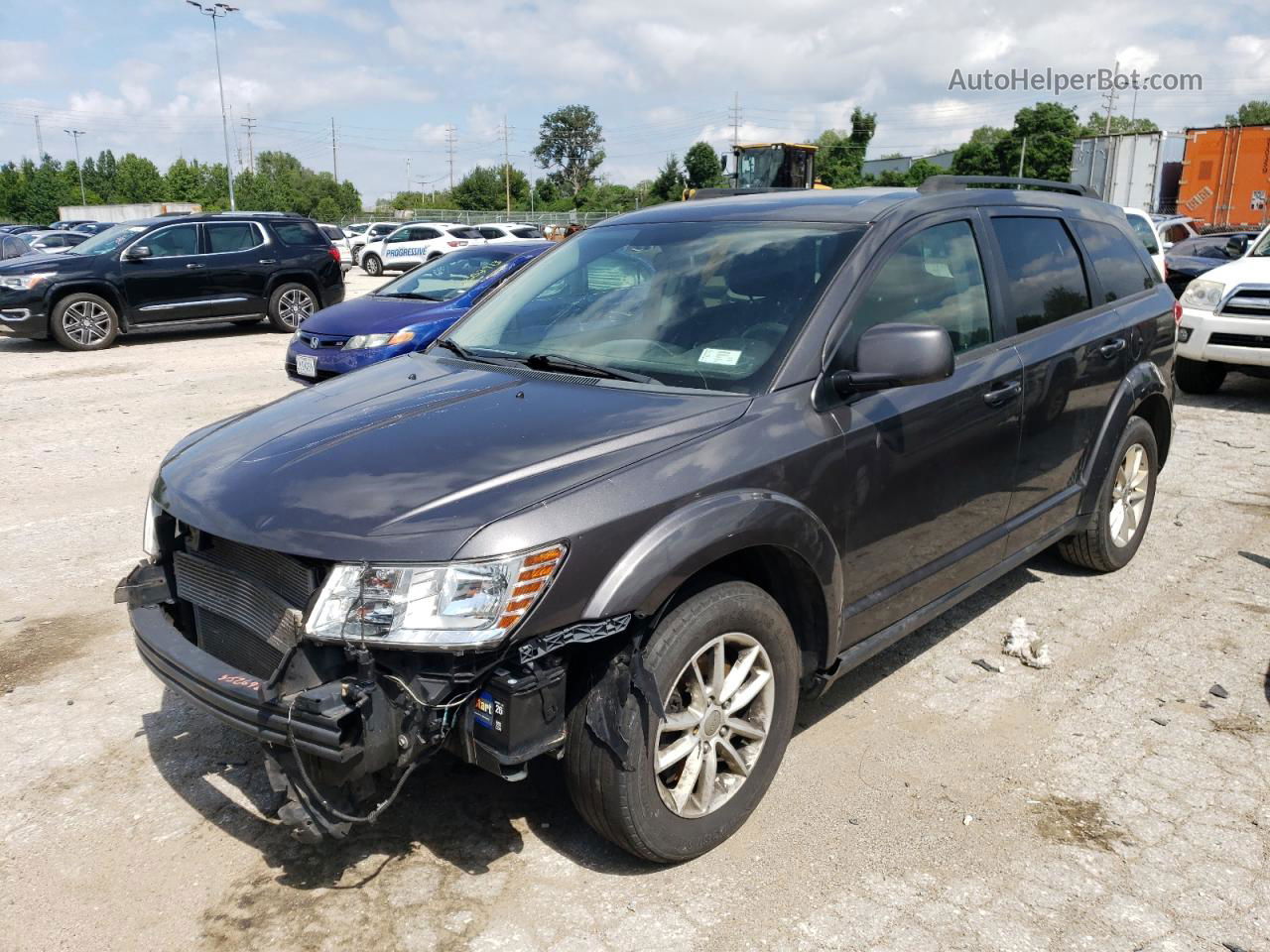 2016 Dodge Journey Sxt Gray vin: 3C4PDCBG3GT152883