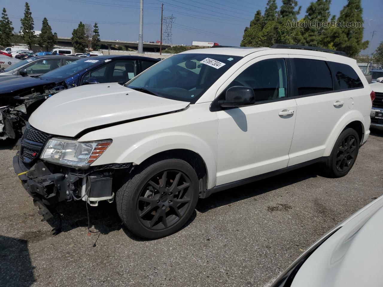 2015 Dodge Journey Sxt White vin: 3C4PDCBG4FT665400