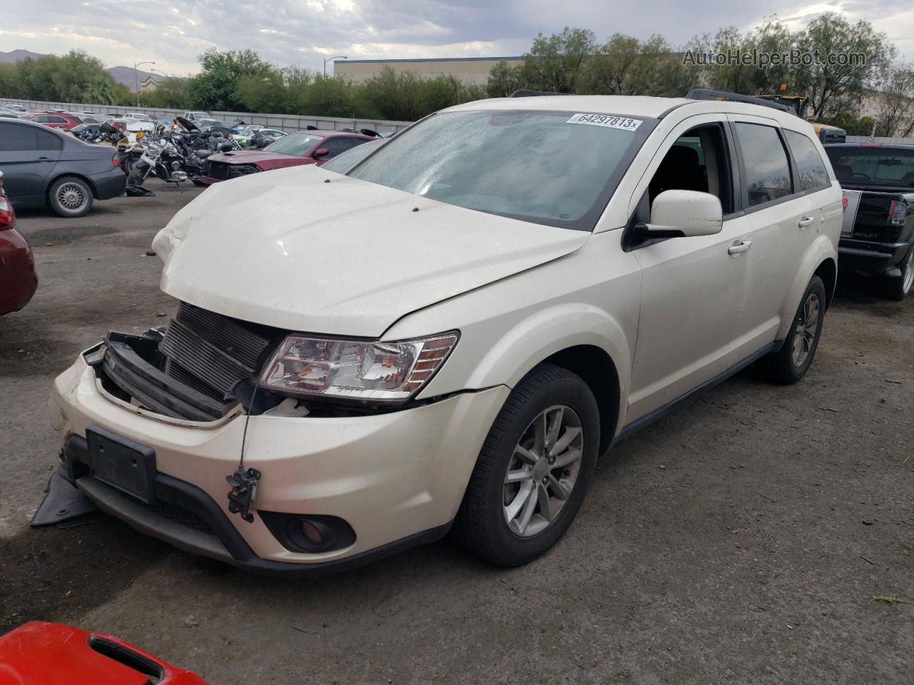 2014 Dodge Journey Sxt Cream vin: 3C4PDCBG5ET105920