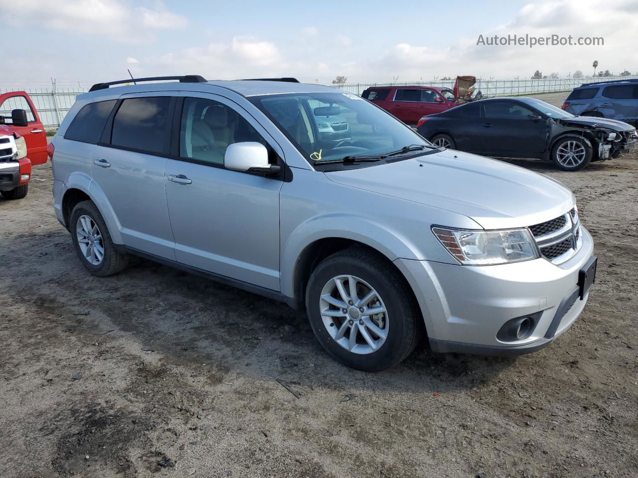 2014 Dodge Journey Sxt Silver vin: 3C4PDCBG5ET289062