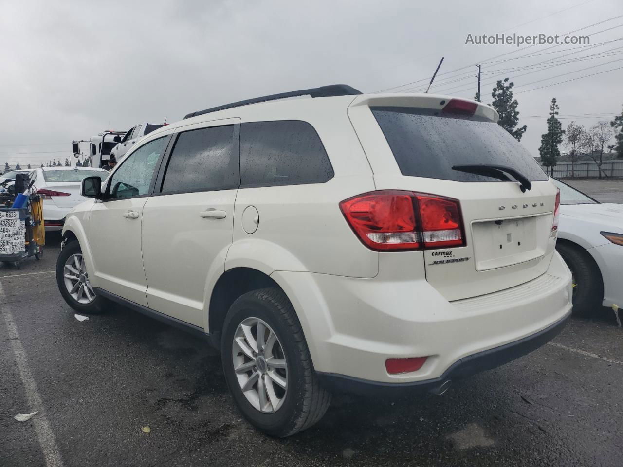 2014 Dodge Journey Sxt White vin: 3C4PDCBG6ET102721