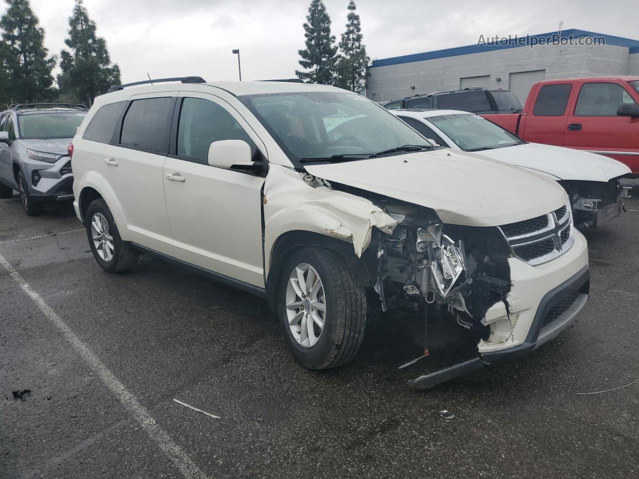 2014 Dodge Journey Sxt White vin: 3C4PDCBG6ET102721