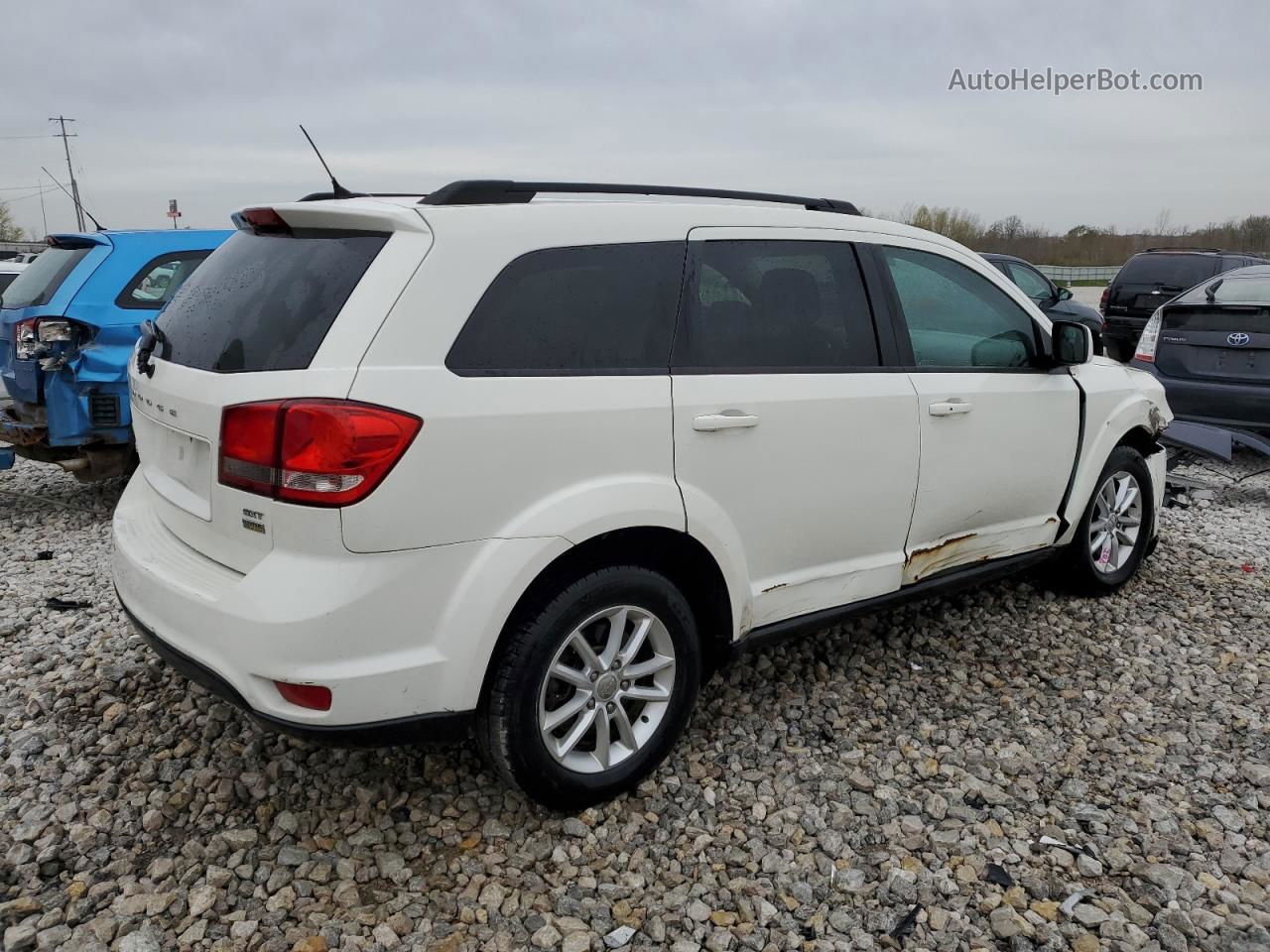 2014 Dodge Journey Sxt White vin: 3C4PDCBG6ET142975