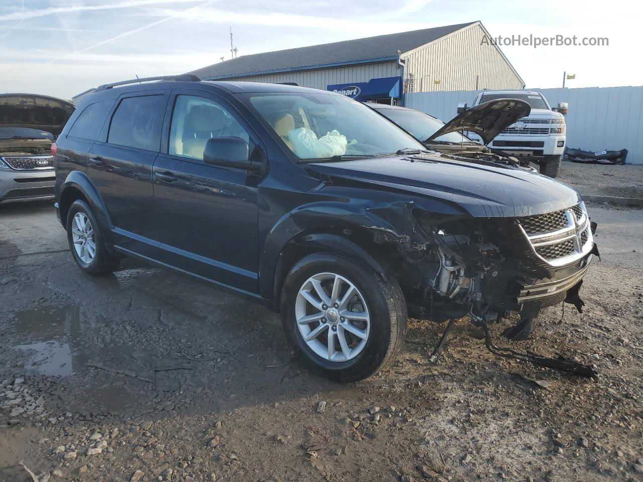 2014 Dodge Journey Sxt Синий vin: 3C4PDCBG6ET270617