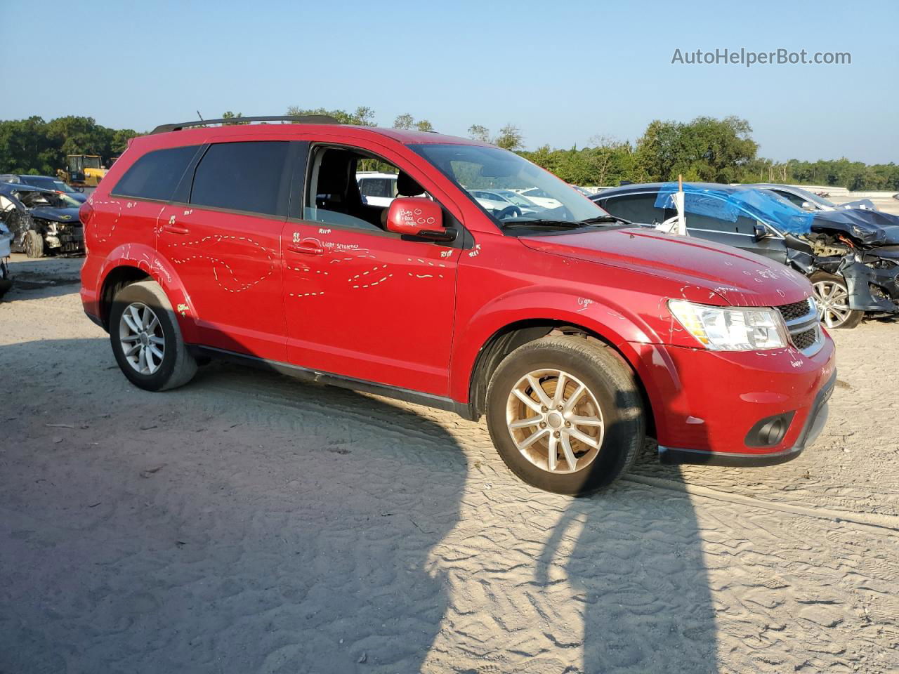 2015 Dodge Journey Sxt Red vin: 3C4PDCBG6FT524859