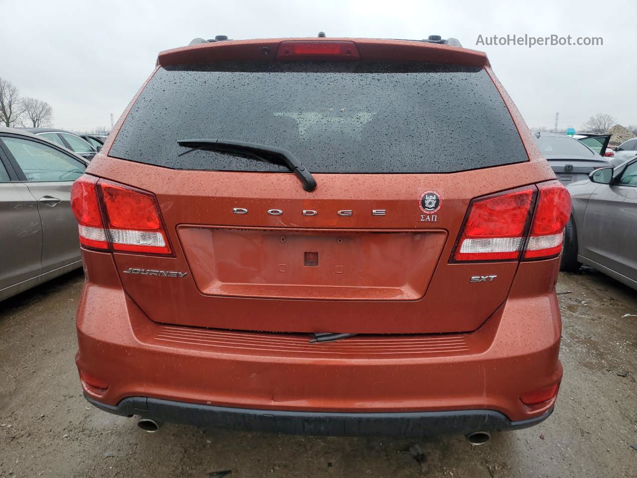 2014 Dodge Journey Sxt Orange vin: 3C4PDCBG7ET209390