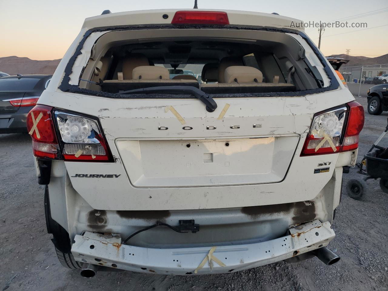 2016 Dodge Journey Sxt White vin: 3C4PDCBG7GT123127