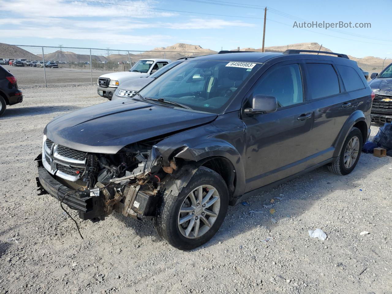 2016 Dodge Journey Sxt Gray vin: 3C4PDCBG7GT127159