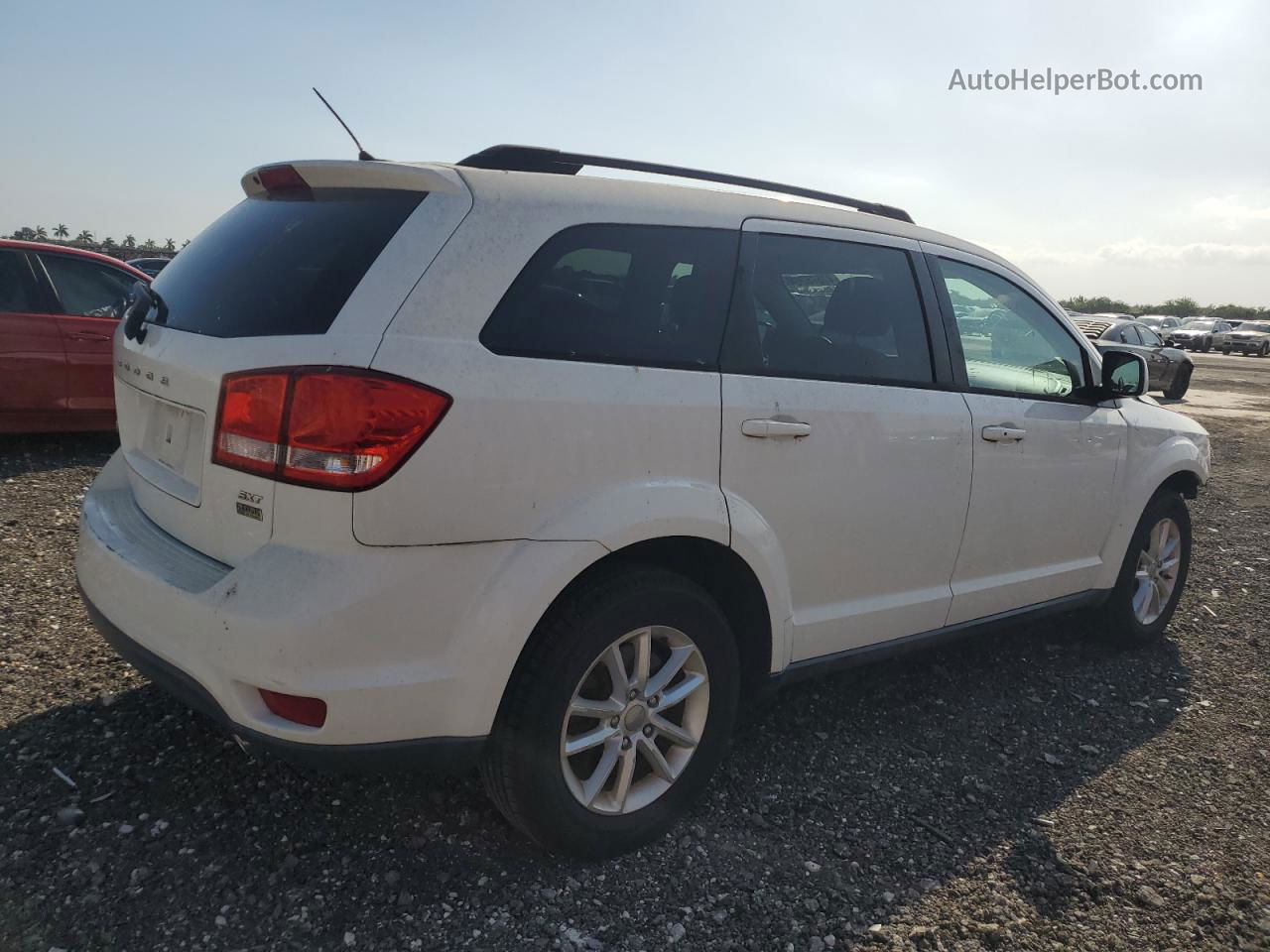 2014 Dodge Journey Sxt White vin: 3C4PDCBG8ET142704