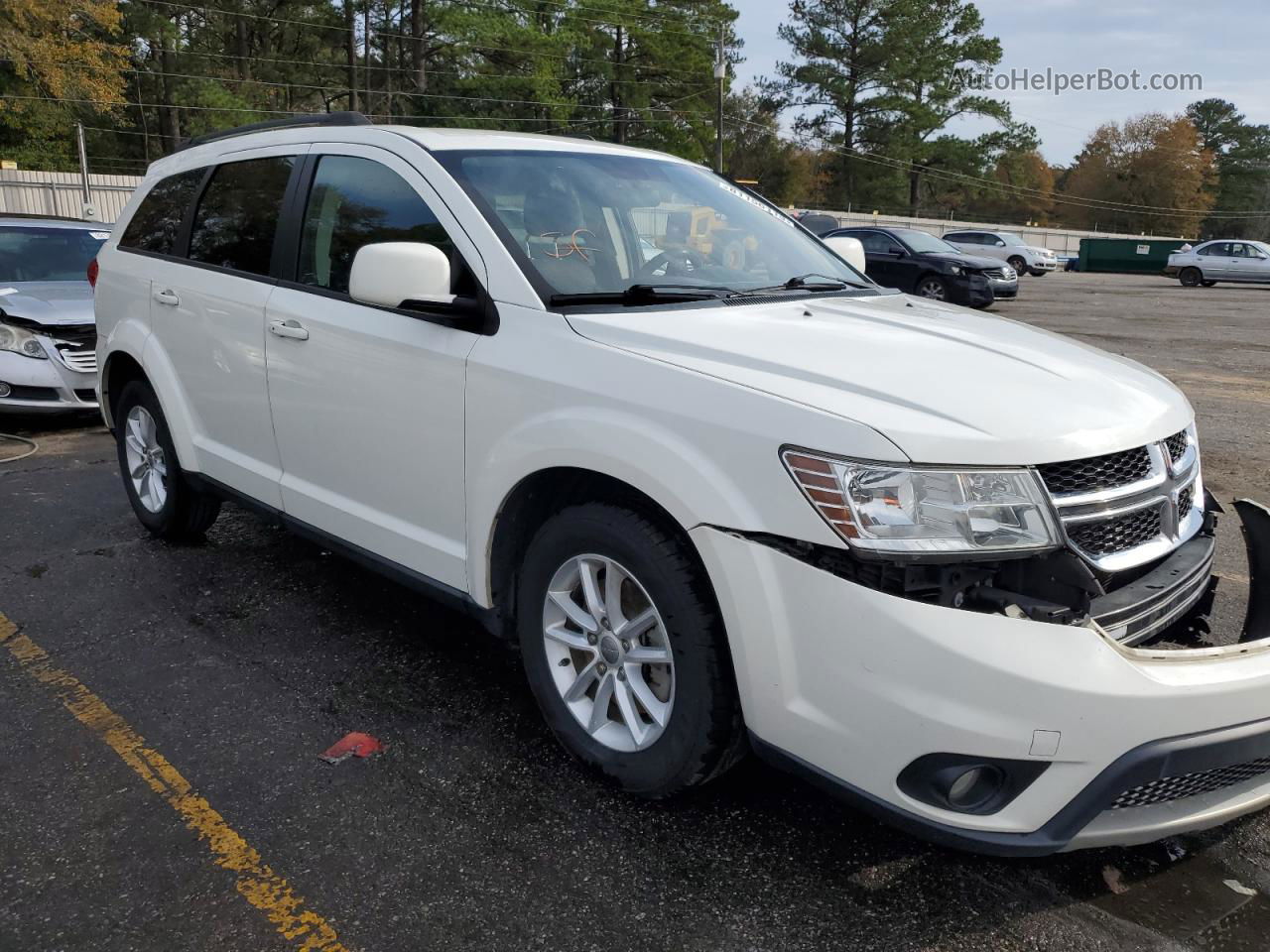 2015 Dodge Journey Sxt White vin: 3C4PDCBG8FT690641