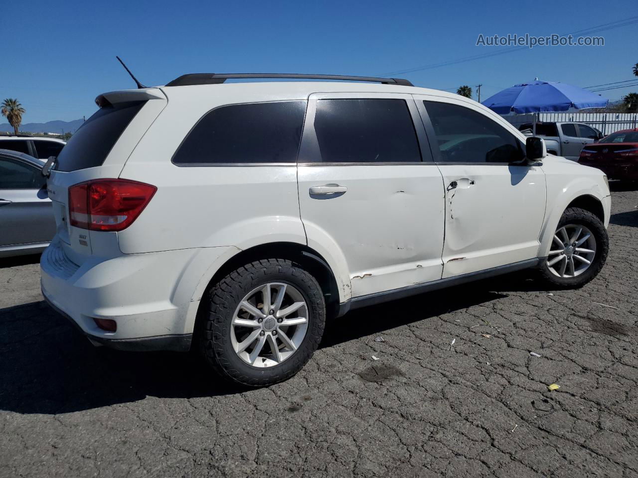 2015 Dodge Journey Sxt White vin: 3C4PDCBG8FT707602