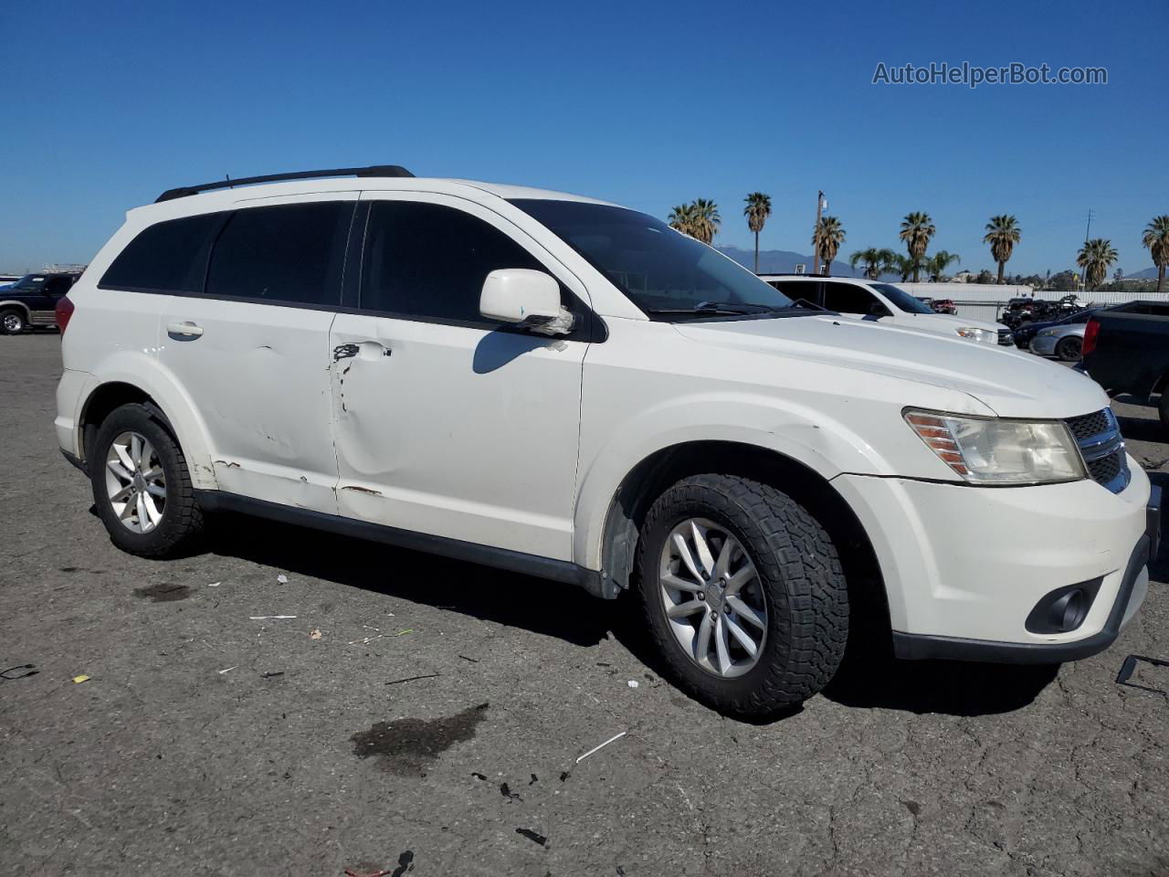 2015 Dodge Journey Sxt White vin: 3C4PDCBG8FT707602